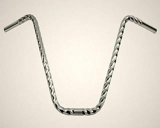 16" Dyno Square Twisted Handlebar 22.2mm CHROME Lowrider Bike Cruiser Bicycle