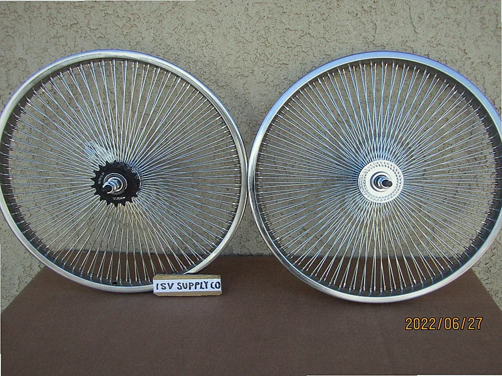 [2] 20''-140 SPOKES LOWRIDER BICYCLE RIM SET FOR LOWRIDER, TRICYCLE, BMX, GT