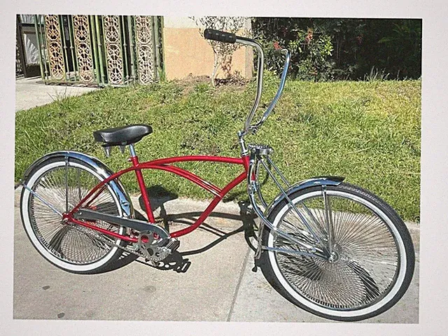 24" Lowrider Beach Cruiser Bike 144 Spokes BLACK BLUE RED WHITE GOLD CHROME