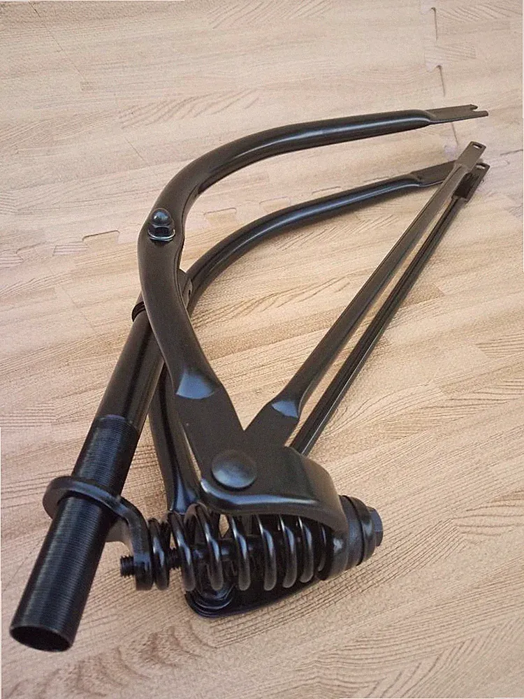 26" Black Bent Springer Fork Bicycle,Bike Cruiser,Chopper Lowrider