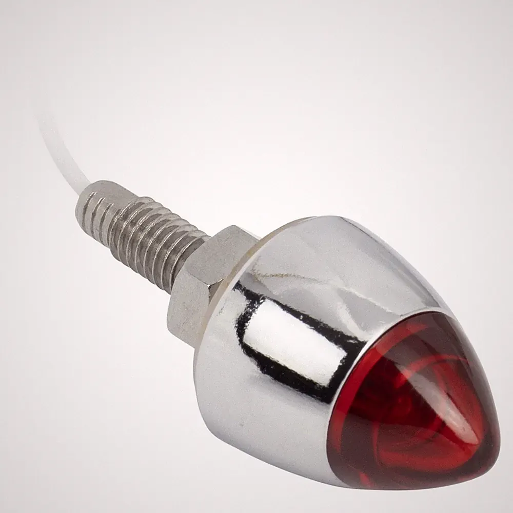 Bicycle Fork Steering Tube Decoration LIGHTED BULLET RED Wire Up Lowrider Bike