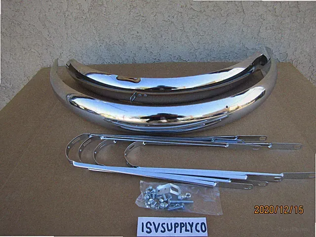 NEW BICYCLE CHROME DUCK-TAIL FENDER SET FOR 26'' LOWRIDER, CRUISER, CHOPPER