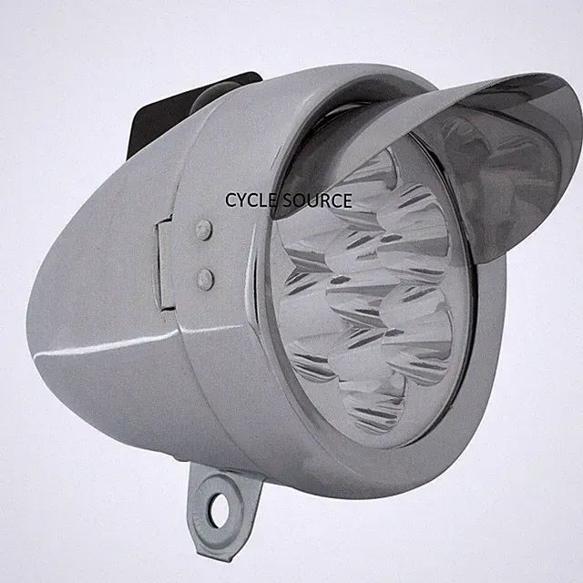 OG LOWRIDER CLASSIC Bicycle Bike Bullet Light W/Visor 7 LED Bulbs Chrome