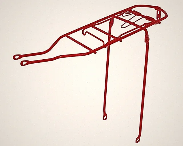 VINTAGE BICYCLE RED CARRlER REAR RACK CRUISER ROAD CITY BMX OLD-SCHOOL BIKE.