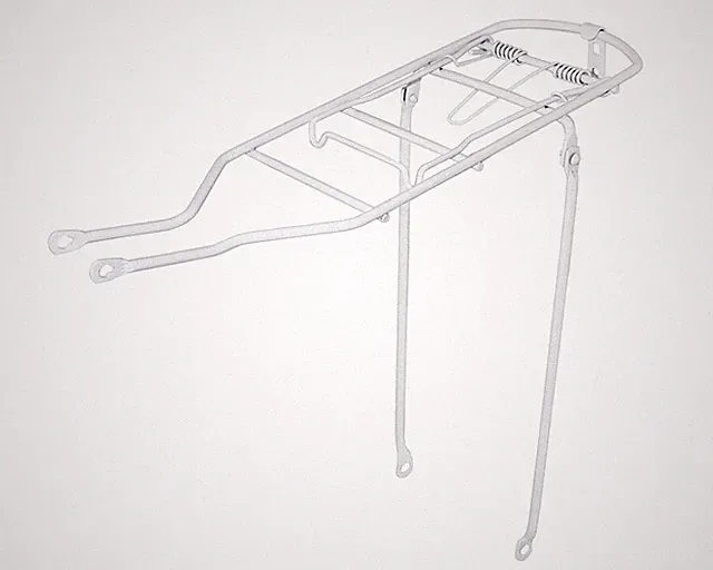 VINTAGE BICYCLE WHITE CARRlER REAR RACK CRUISER ROAD CITY BMX OLD-SCHOOL BIKE.